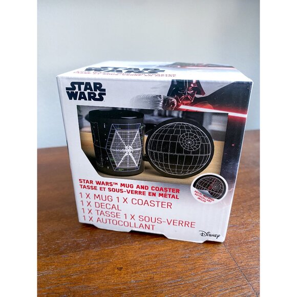 Star Wars Mug and Coaster Set - Tie Fighter and Deathstar - Picture 3 of 6